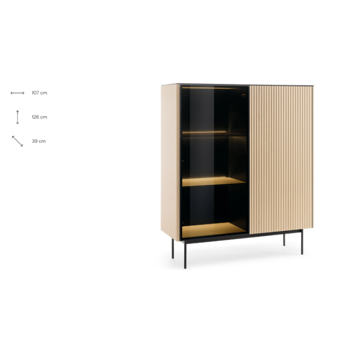 Vitrine ORTA WT107 – Design contemporain avec éclairage LED